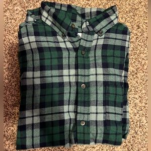 Men’s green flannel